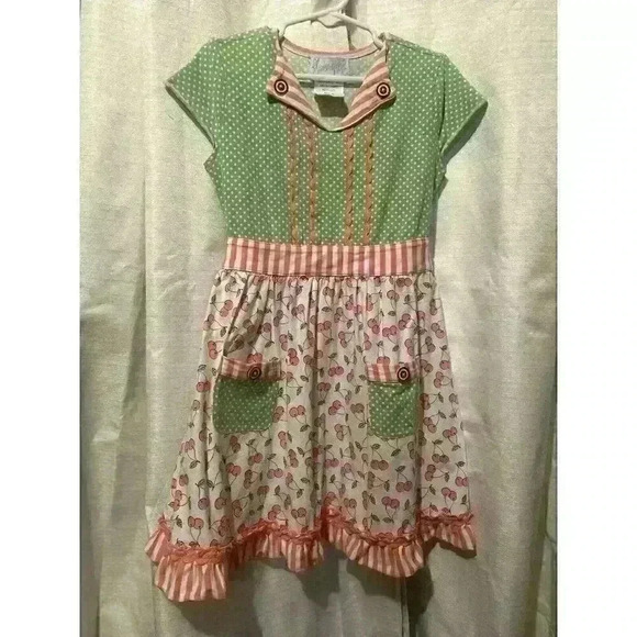 Shrimp‎ & Grits Serendipity Cherry Dress Size 5/6 - Picture 1 of 6